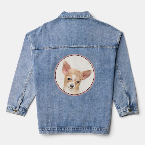Chihuahua Painting _ Cute Original Dog Art Denim Jacket