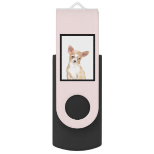 Chihuahua Painting - Cute Original Dog Art Flash Drive