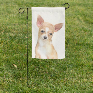 Chihuahua Painting - Cute Original Dog Art Garden Flag