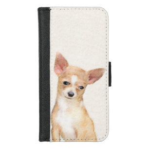 Chihuahua Painting - Cute Original Dog Art iPhone 8/7 Wallet Case