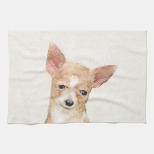 Chihuahua Painting _ Cute Original Dog Art Kitchen Towel