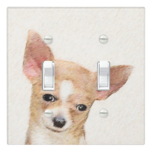 Chihuahua Painting _ Cute Original Dog Art Light Switch Cover