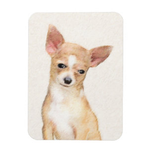 Chihuahua Painting - Cute Original Dog Art Magnet