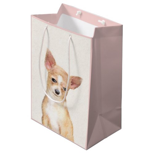 Chihuahua Painting _ Cute Original Dog Art Medium Gift Bag