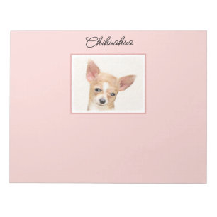 Chihuahua Painting - Cute Original Dog Art Notepad
