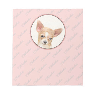 Chihuahua Painting - Cute Original Dog Art Notepad