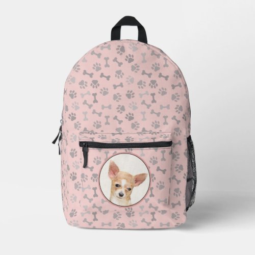 Chihuahua Painting _ Cute Original Dog Art Printed Backpack
