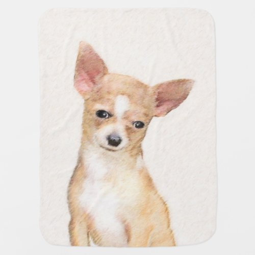 Chihuahua Painting _ Cute Original Dog Art Swaddle Blanket