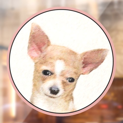 Chihuahua Painting _ Cute Original Dog Art Window Cling