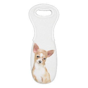Chihuahua Painting - Cute Original Dog Art Wine Bag
