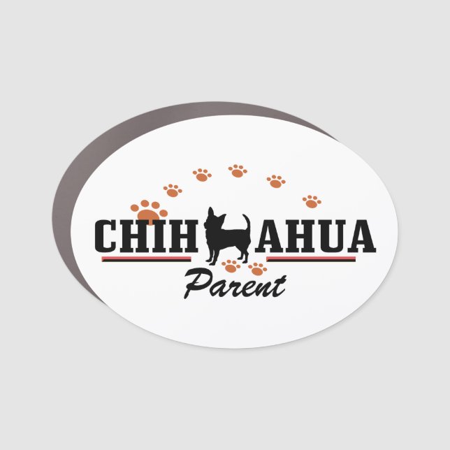 Chihuahua Parent W/Paws Car Magnet (Front)