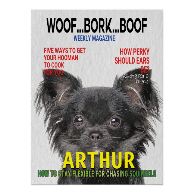 Chihuahua Parody Magazine Cover Poster (Front)