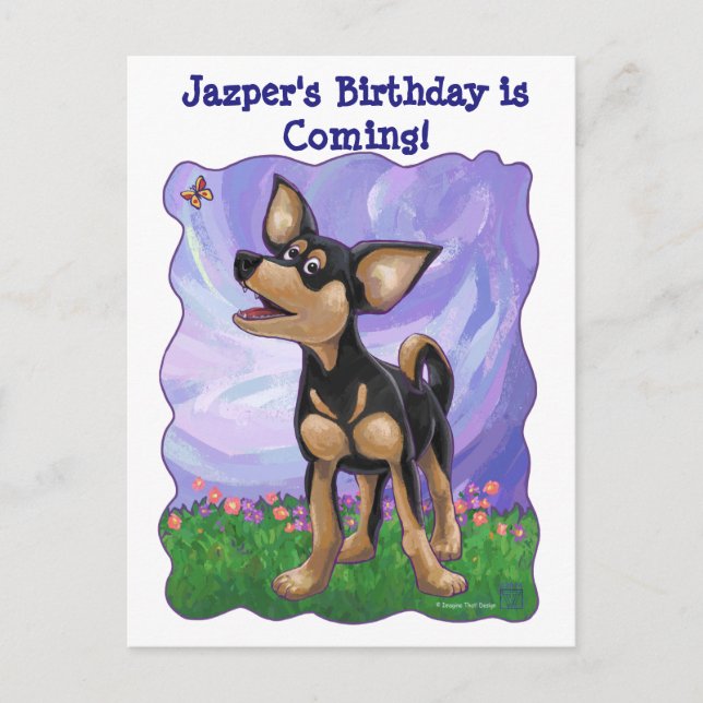 Chihuahua Party Center Announcement Postcard (Front)