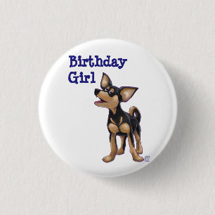 Chihuahua Party Center Button
