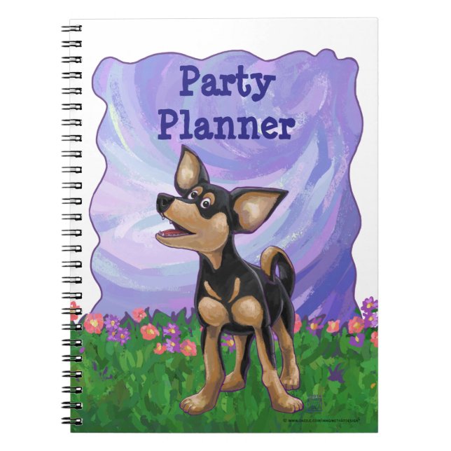 Chihuahua Party Center Notebook (Front)