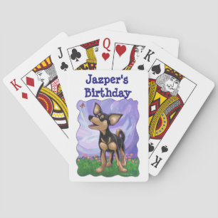 Chihuahua Party Center Poker Cards