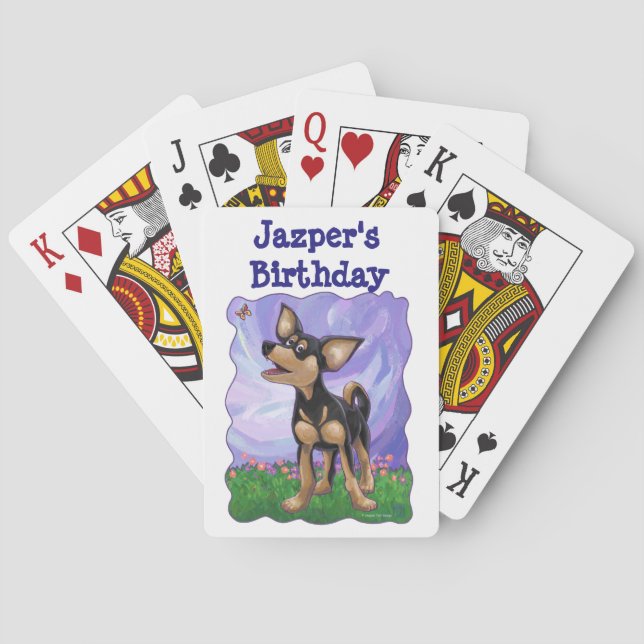 Chihuahua Party Center Poker Cards (Back)