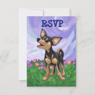 Chihuahua Party Center RSVP Card