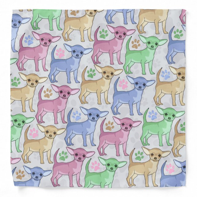 Chihuahua Pattern Bandana (Front)