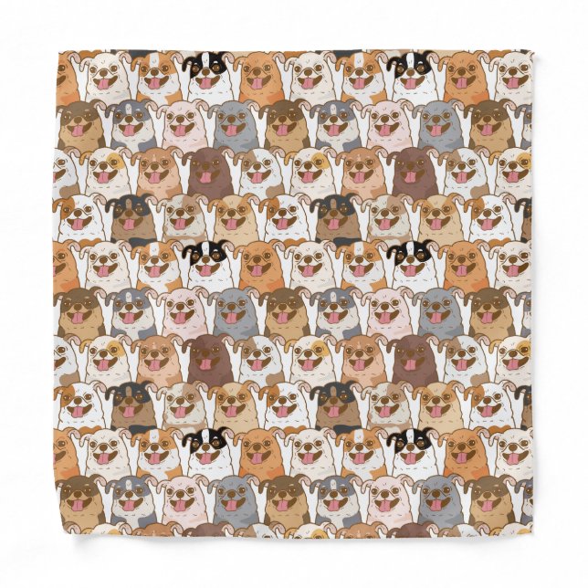 Chihuahua Pattern Bandana (Front)