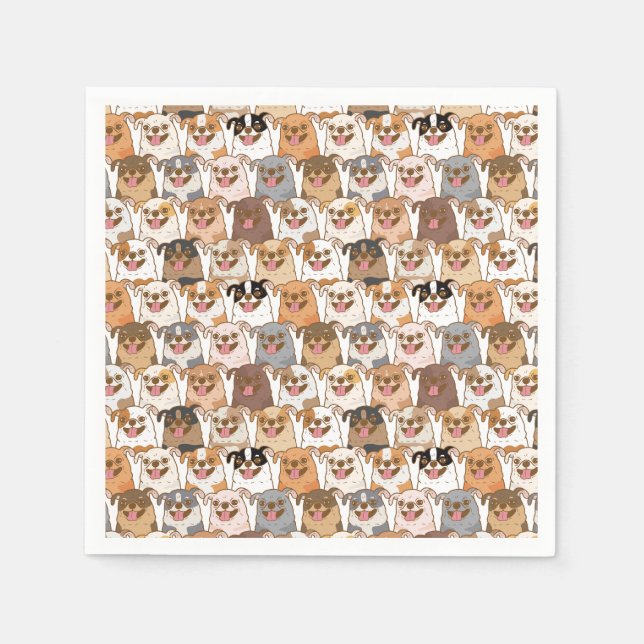 Chihuahua Pattern Napkins (Front)
