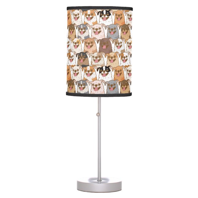Chihuahua Pattern Table Lamp (Front)