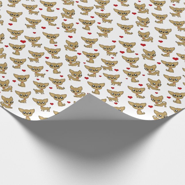 Chihuahua pattern wrapping paper (Corner)