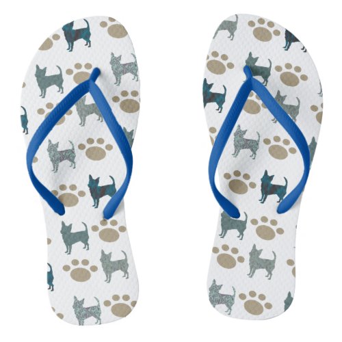 rainbow of paws flip flops