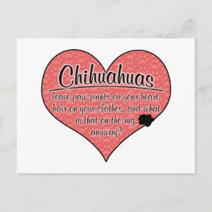 Chihuahua Paw Prints Dog Humor Postcard