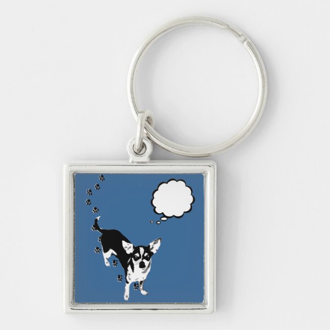 Chihuahua Paw Prints Keychain (Front)