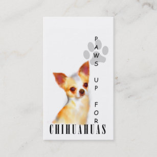 Chihuahua Paws Up Business Cards