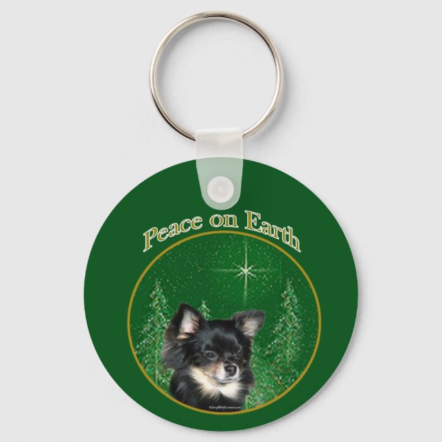 Chihuahua Peace Keychain (Front)