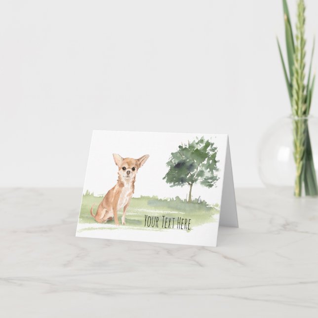 Chihuahua Personalized Greeting Card (Front)