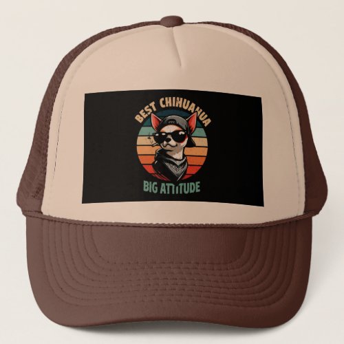 chihuahua pet dog retro vintage trucker hat