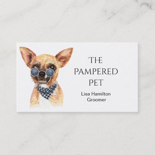 Chihuahua Pet GroomerVetSitters Business Card