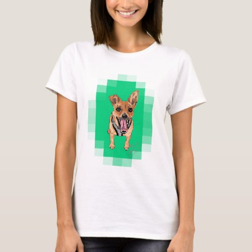 Chihuahua Pet Portraits T_Shirt