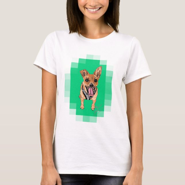 Chihuahua... Pet Portraits T-Shirt (Front)