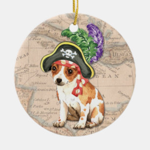 Chihuahua Pirate Ceramic Ornament