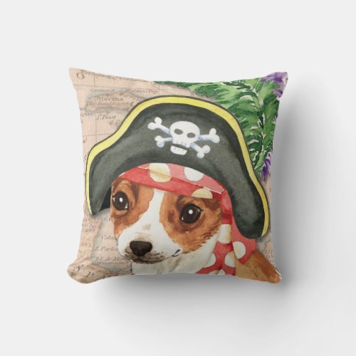 Chihuahua Pirate Throw Pillow