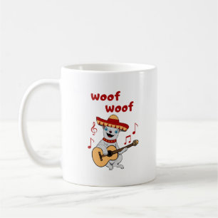 Chihuahua playing guitar. Funny Dog Coffee Mug