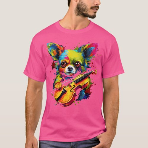 Chihuahua Playing Violin T_Shirt