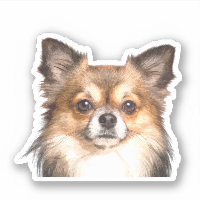 Chihuahua Portrait Sticker (Front)