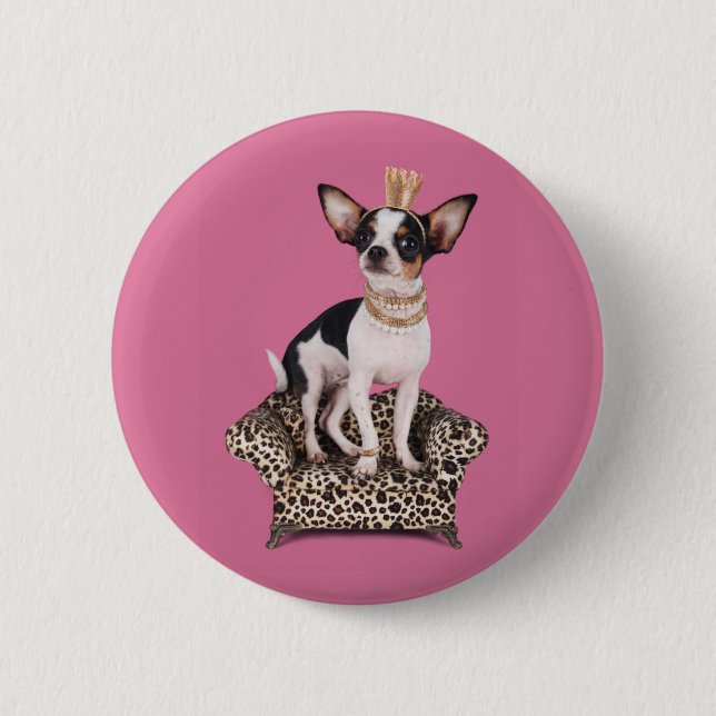 Chihuahua Princess Button (Front)