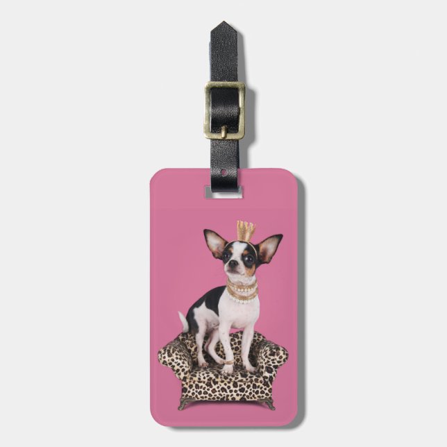 Chihuahua Princess Luggage Tag (Front Vertical)