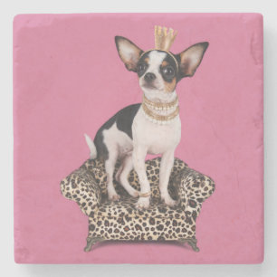 Chihuahua Princess Stone Coaster