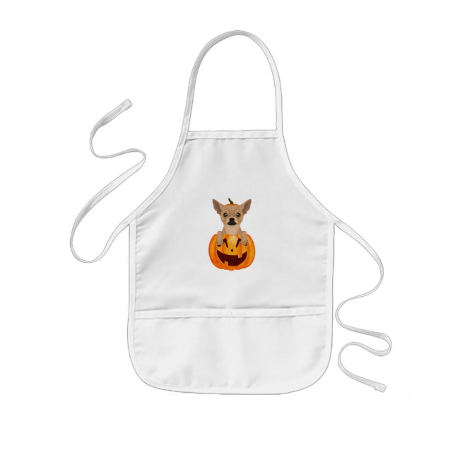 Chihuahua Pumpkin    Kids' Apron (Front)