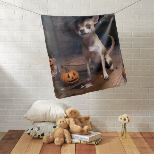 Chihuahua Pumpkins Halloween Scary Baby Blanket