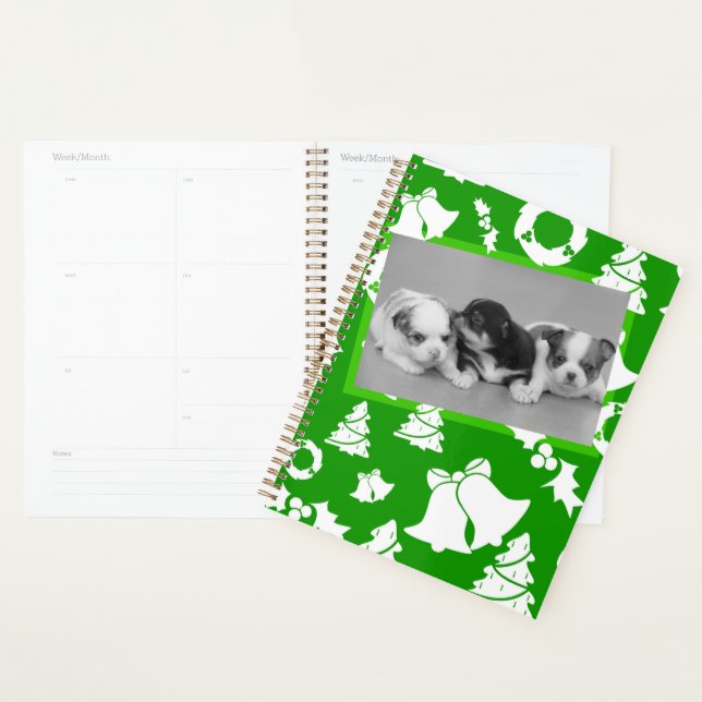 Chihuahua Puppies Dog Christmas Tree Bells Planner (Display)
