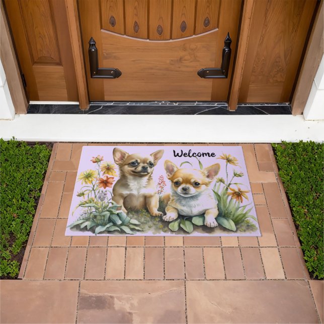 Chihuahua Puppies  Doormat (Outdoor)
