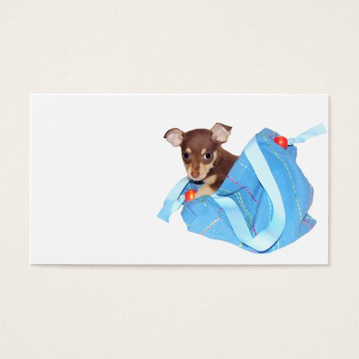 Customizable Chihuahua puppy business cards